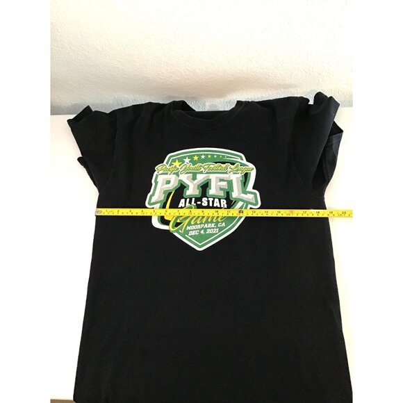 PORT & COMPANY- MENS BLACK FRONT GRAPHIC SHORT SLEEVE COTTON T-SHIRT SIZE MEDIUM - Picture 5 of 6